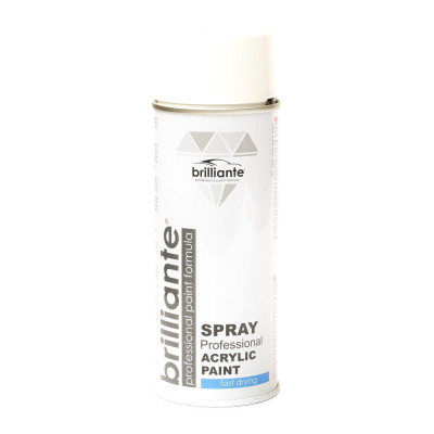Spray Vopsea Brilliante, Alb Gri, 400ml foto