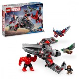 LEGO Batalia dintre Capitanul America si Hulk rosu Quality Brand