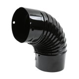 Cot cret evacuare fum, tabla emailata, 130 mm, negru