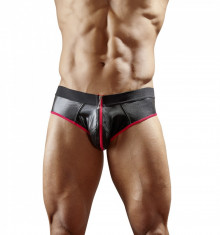 Chiloti Barbati JockStrap Negru - Rosu foto