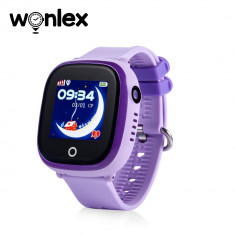 Ceas Smartwatch Pentru Copii Wonlex GW400X WiFi cu Functie Telefon, Localizare GPS, Camera, Pedometru, SOS, IP54 - Mov, Cartela SIM Cadou foto