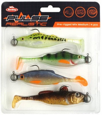 Set Shad Berkley Pulse Realistic Prerigged Mix Medium, 6.2cm, 4buc/pac foto