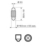 Bec Bord Festoon T10.5X38 12V Set 10 Buc Philips 38902 12854CP