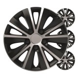 Set capace roti auto 16 inch Versaco Rapide, 4 bucati, negru argintiu, pentru jante din otel, din ABS, ambalaj COLOR BOX