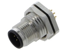 Conector M12 soclu tată 8 pini 1,5A 30V drept IP67 THT LUTRONIC