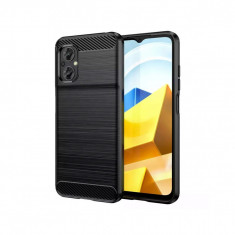 Husa Compatibila cu Xiaomi Poco M5 Techsuit Carbon Silicone Negru