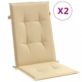 Cumpara ieftin Perne scaun cu spatar inalt 2 buc. melanj bej 120x50x4cm textil