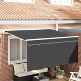 vidaXL Cortina Retractabilă Dungi Antracit 300 x 200 cm țesătură 3329513