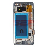 Display LCD Touchscreen cu Rama Samsung Galaxy S10 Plus G975 Negru INCELL (Fara Senzor Amprenta)
