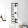 Gossi suport de prosoape, negru, 24x12x96 cm, otel