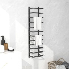 vidaXL Suport de prosoape, negru, 24x12x96 cm, oțel 336125