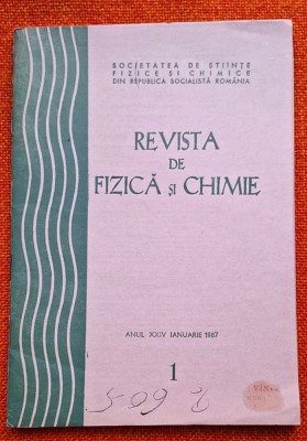Revista de fizica si chimie nr 1 , cu supliment - ianuarie 1987 foto