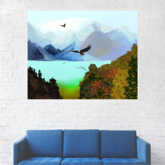 Tablou Canvas, Pictura Vultur Zburand - 80 x 100 cm foto