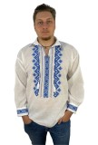 Bluza tip ie barbati R187, alb, marime S, Bumbac