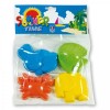 Forme Nisip Animale Androni Giocattoli, Set 4 Buc, Plastic, Jucarii Nisip, Plaja, Gradina, 12 cm