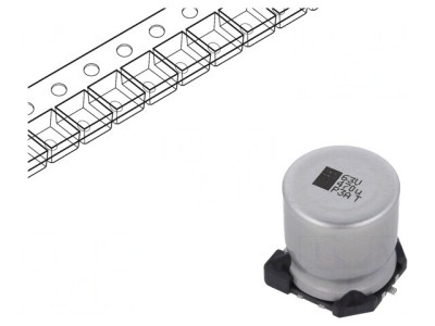Condensator Electrolitic SMD 470uF 63V 16x16x16mm foto