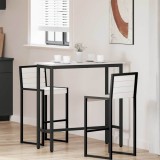 vidaXL masă Alb 100 x 40 x 101 cm Lemn ingineresc și oțel 873783