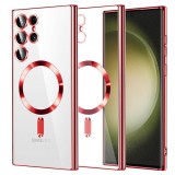 Husa MagSafe pentru Samsung Galaxy S23 Ultra S918, Techsuit, Luxury Crystal, Rosie