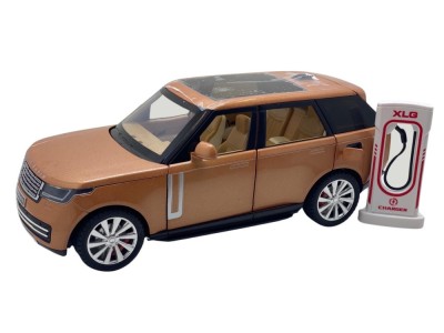 Macheta metal Range Rover auriu deschide toate usile, capota si portbagaj 1/24 foto