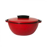 Caserolă Termoizolată 2.3L &ndash; Recipient Alimentar cu Capac, Păstrează Calorile, Culoare Roșie, Oem