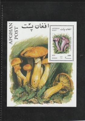 Afganistan 2001--Flora,Ciuperci,colita dantelata,nestampilata.Mi.Bl.120 foto