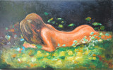 Tablou nud in iarba dupa Grigorescu, Ulei, Realism