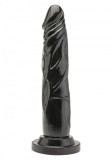 Dildo realist de marime normala si cu ventuza pentru fixare Dong 7 inch, black, Toy Joy
