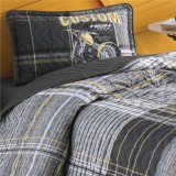 Cumpara ieftin Lenjerie si Cuvertura 1 Persoana, pentru copii Road Star V1 Negru (Bumbac 100%)