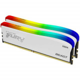Cumpara ieftin Memorii Kingston FURY Beast RGB White Special Edition 32GB(2x16GB) DDR4 3600Mhz CL18 Dual Channel Kit