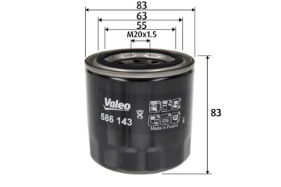 VALEO 586143 Filtru ulei foto