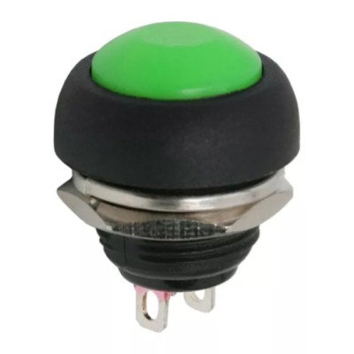 Buton 1 circuit 1A 250V OFF-(ON) verde fara retinere foto