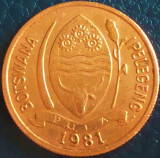 Moneda EXOTICA 5 THEBE - BOTSWANA, anul 1981 *cod 3098, Africa