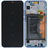 Huawei Honor 20 Lite (HRY-LX1T) Capac frontal al modulului de afișare + LCD + digitizer + baterie albastru fantomă 02352QMV