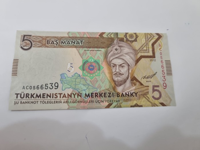 BANCNOTA TURKMENISTAN 5 M 2012
