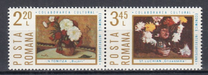 ROMANIA 1975 LP 879 COLABORAREA CULTURAL-ECONOMICA SERIE MNH