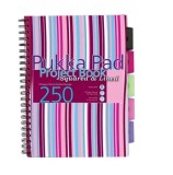 Caiet A4 spira si separatoare Pukka Pads PBS dictando roz 25