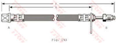 Conducta / cablu frana CITROEN XSARA (N1) (1997 - 2005) TRW PHB368 foto