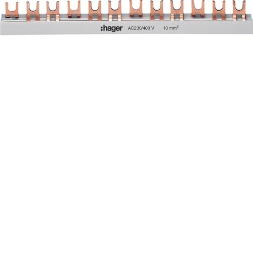 Bareta de alimentare 3P busbar furca 57M 63A Hager KDN363B