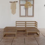 VidaXL Set mobilier de grădină, 5 piese, maro miere, lemn masiv de pin 3075482