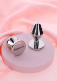 Cumpara ieftin Dildo Anal Metal, Massive Steel Butt Plug - S, Silver, Playhouse, 6,2 cm x 3,5 cm