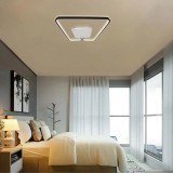 Lustra LED cu telecomanda ANKA, 106W, lumina Calda/Neutra, Dimabila, Negru