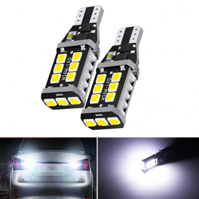 Set 2 Buc Bec Led T15 15 SMD 12V LED 284 foto