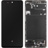 Cumpara ieftin Display cu Touchscreen Samsung Galaxy A71 A715, cu Rama, Negru, Service Pack GH82-22152A