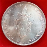 (A798) MONEDA DIN ARGINT VATICAN - 500 LIRE 1973, PAPA PAUL VI, TIRAJ 145.000 BUC, STARE FOARTE BUNA, Europa