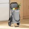 vidaXL Carucior de cumpărături Pliere Gri 36.5 x 46.5 x 100.5 cm