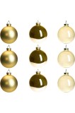 Cumpara ieftin Ornamente de Crăciun din sticlă aurie, set de 9