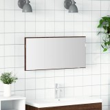 vidaXL Oglindă pentru baie Stejar brun 80 x 8.5 x 37 cm Lemn compozit