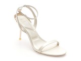 Sandale elegante ALDO albe, ARIELHEEL 100, din piele naturala lacuita