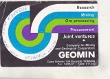 bnk cp Romania - QSL Geomin Bucuresti - Campulung 1980