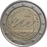 Belgia 2 Euro 2010 (Presedentia Consiliului UE) KM-289 UNC !!!